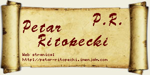 Petar Ritopečki vizit kartica